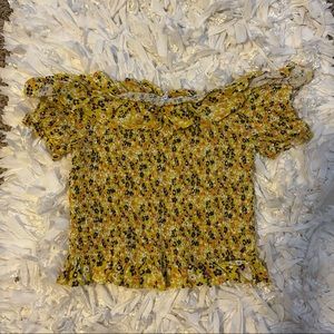 Flower printed sleeveless crop top